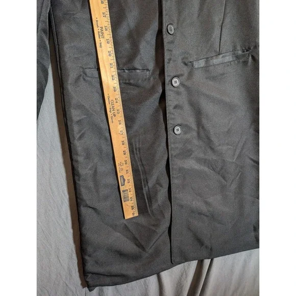 Spirit Halloween Black Lab Coat Costume‎ Jacket Mens Womens Size S - Picture 5 of 13